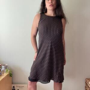 90s vintage silk floral midi dress | size s